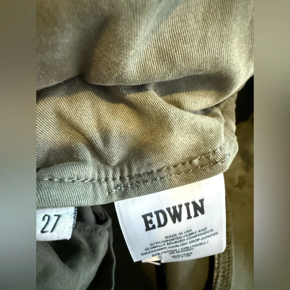 Edwin barrel pants size 27 Olive Green womens Cargo Pants. A53 - Picture 6 of 6